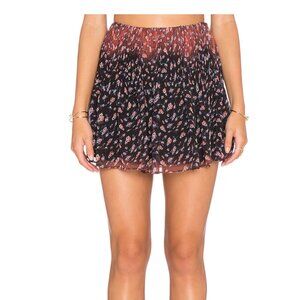 BCBGeneration Pleat Mini Skirt - Black Multi, XS